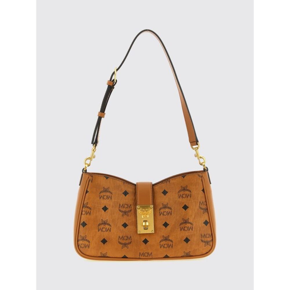 Mcm Women Tracy Shoulder Bag Mcm In Logo-Print Coated Cotton With Flared Shape